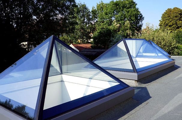 Typical U-values for double and triple-glazed roof lights